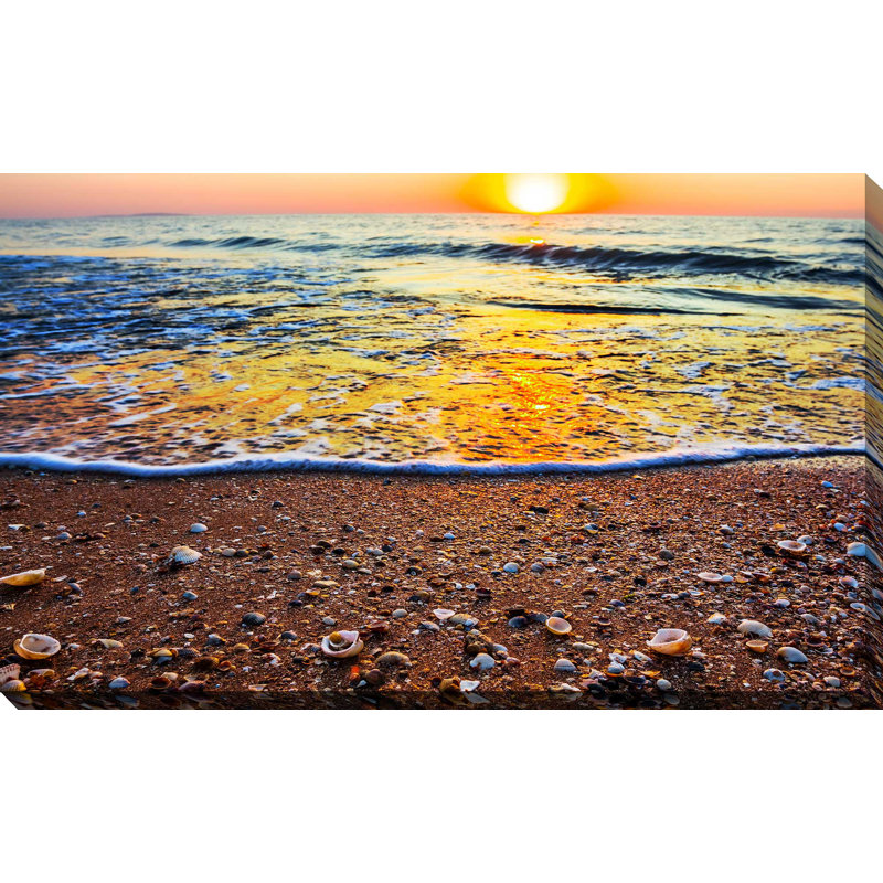 «Sunset Beach», reproduction d'impression sur toile tendue, H 18 po x l 30 po x P 1 po