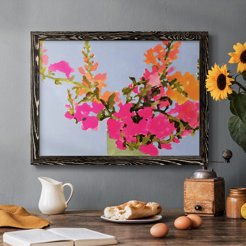 Saturé Spring Blooms II, reproduction d'art sur toile, H 22 po x l 32 po x P 1,5 po, Noir