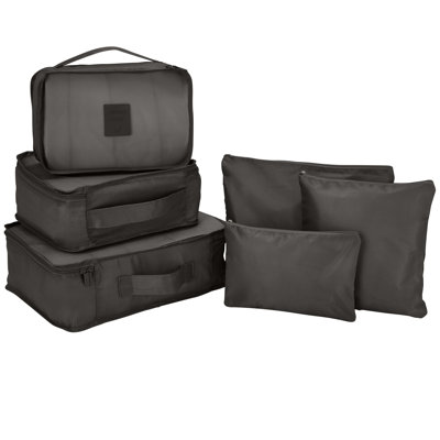 Gforce 6 Piece Deluxe Traveling Set In Washed Black