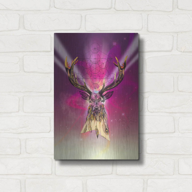 " Cosmic Stag " by Karin Roberts, 16" H x 12" W