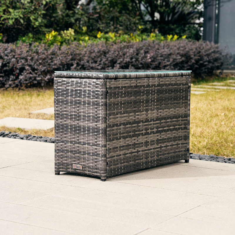 Table d'appoint en osier / rotin Silverdew, Gris
