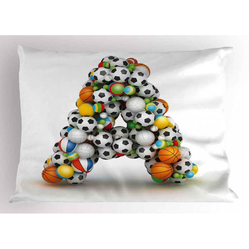 Black/Green/Yellow Polyester Microfiber Piece Sham, Twin