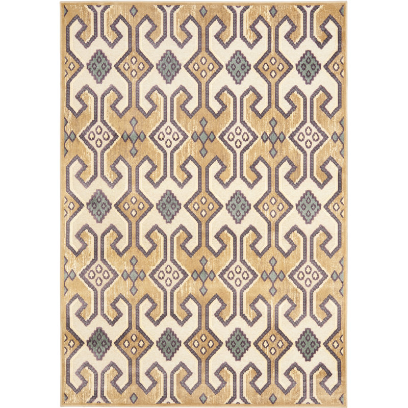 Laila Southwestern Viscose Hand Woven Area Rug, Rectangle 160 x 229 cm