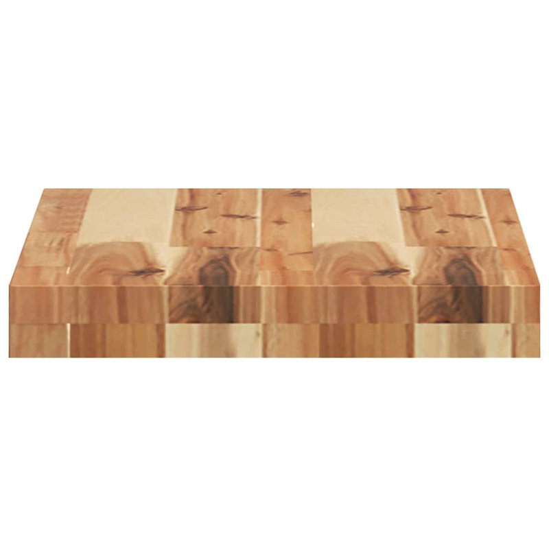 Tablette flottante en bois d'acacia massif, H 1,6 po x l 15,7 po x P 11,8 po