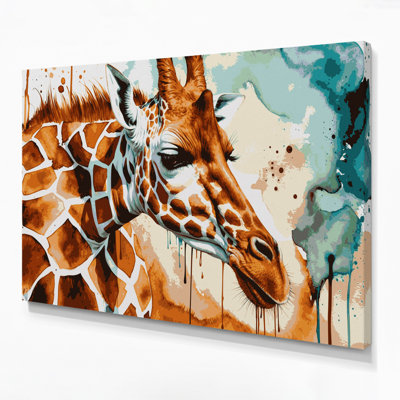 Art mural sur toile girafe