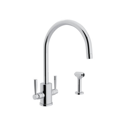 Holborn Double Handle Kitchen Faucet with Accessories