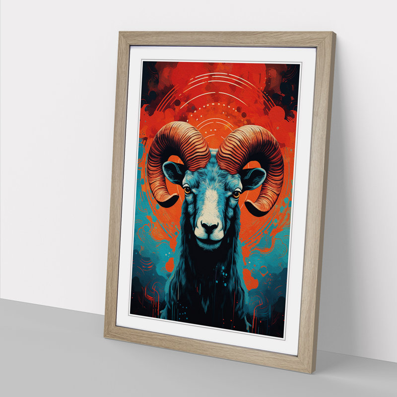 Single Picture Frame Print on Wood, 46cm H x 34cm W, Oak Framed