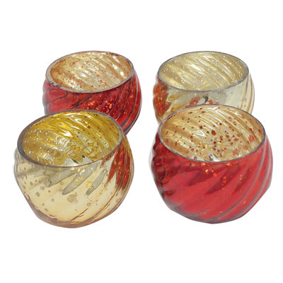 Petit porte-votive rond en verre