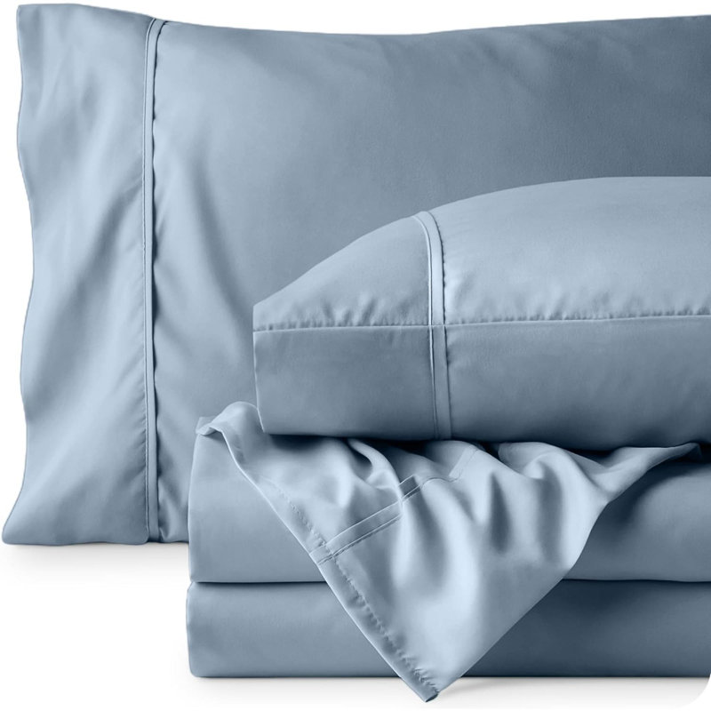 Queen Sheet Set - Luxury 1800-Soft Microfiber Bed Sheets - Double Brushed - Deep Pockets - Easy Fit - 4 Piece Set - Bedding Sheets & Pillowcases