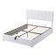 Lit plateforme tapissier avec système de rangement hydraulique-318355439-318355437