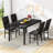 4-Person Dining Table And Chair Set, Dining Table And Chair 5-Piece Set, Diamond Leather Seats For Dining Room,-1638086765