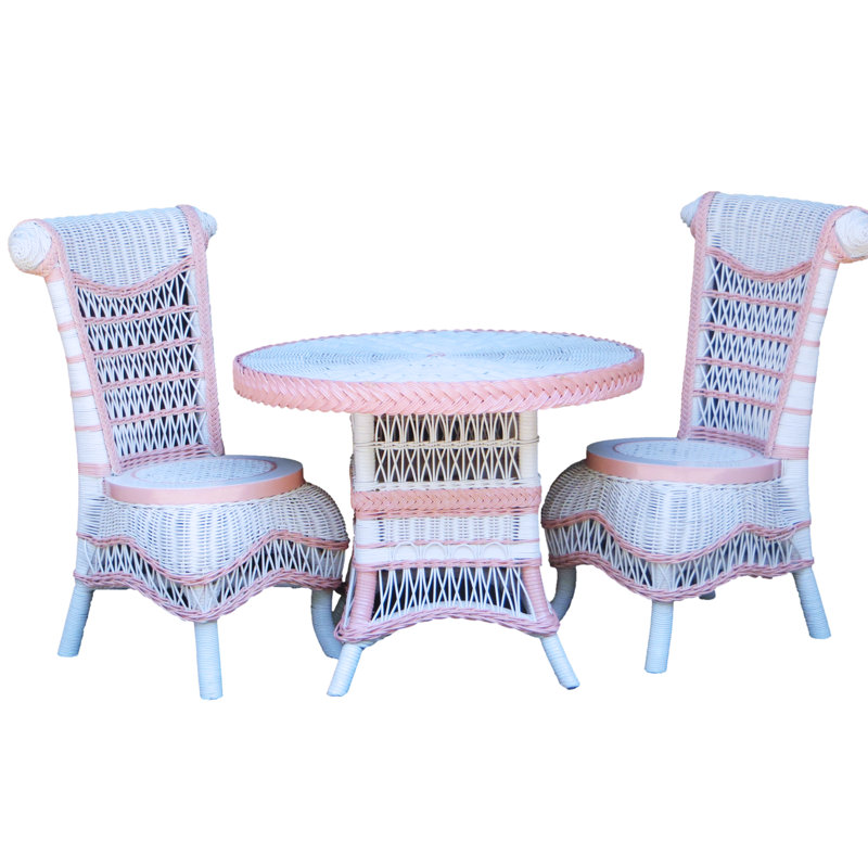 Ensemble de table de jeu et de chaises Glick Kids, Rose / blanc