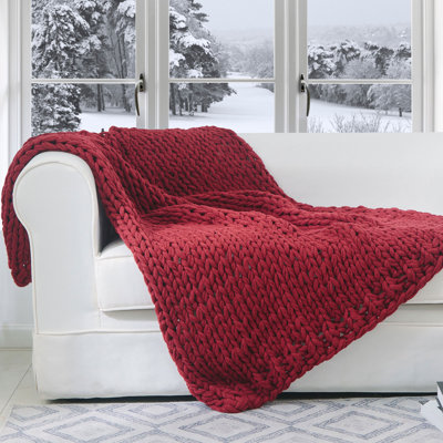 Chunky Knit Throw Blanket