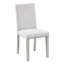 5 tables de salle à manger en bois gris argenté, table rectangulaire avec détails en cristal et 4 chaises rembourrées confortables, décoratives et apaisantes