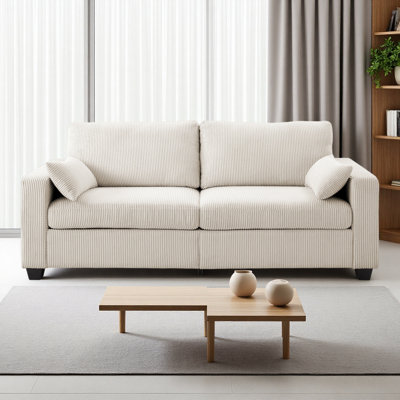 Modern Loveseat Sofa For Living Room, Removable Cover, Spring Cushions