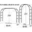 Arche de jardin polyvalente en métal - conception 2-en-1: mode haute / toile de fond de fête, décor d'anniversaire / de mariage / remise des diplômes / de Noël, supporte les vignes et les décorations légères