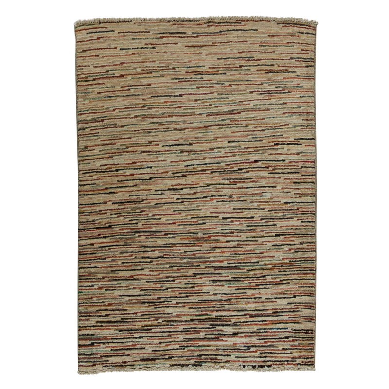 Hand Knotted Wool Area Rug in Multi