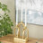 Cole And Grey Metal Interlocked Chains Candle Holder With Rectangle Base