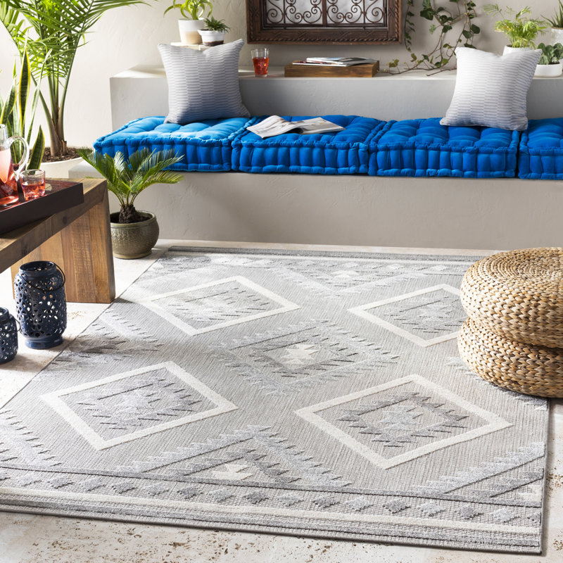 Lyell Southwestern Indoor / Outdoor Rug, Rectangle 7'10" x 10'3"