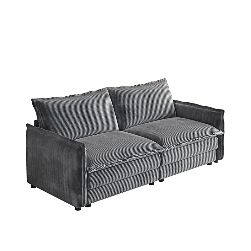 Upholstered Loveseat Sofa Couch, Gray