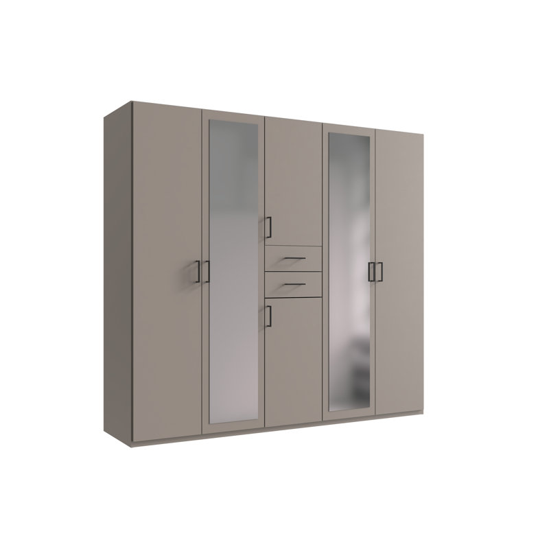 Rozzlyn 6 Door Manufactured Wood Wardrobe