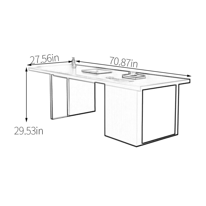 Quayshaun, Brun-rouge, H 29,53 po x l 70,87 po x P 27,56 po