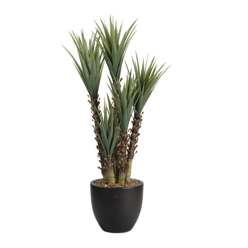 Faux Yucca Tree in Ceramic Planter