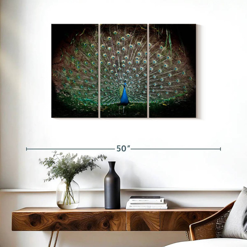 Brampt  Peacock Elegance, 24" H x 38" W