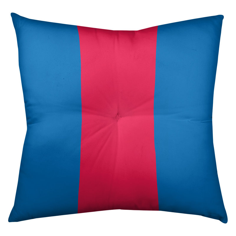  Coussin de sol touffeté, 26 po x 26 po, Bleu/rouge