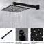 Ensemble de douche murale - noir mat, pomme de pluie 10 po, boyau d'arrosage de 59 po, inverseur, débit réglable de 10 po dans la salle de bain, finition anticorrosion