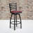 Lomonaco Ladder Back Swivel Metal Barstool with Vinyl Upholstered Seat-33495676-94595983