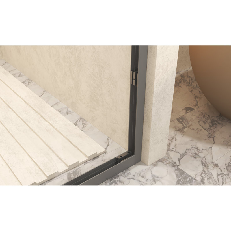Porte de douche contemporaine en verre de sécurité durable