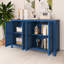 Buffet 51 pouces en bois avec tablettes réglables et poignées rétro-882255758