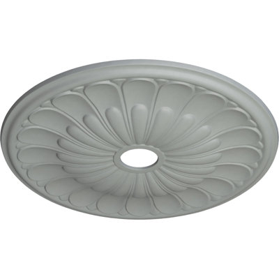 Endurathane Elsinore Ceiling Medallion, 26 3/4"OD x 3 5/8"ID x 1 3/8"P (Fits Canopies up to 3 5/8"), Factory Primed
