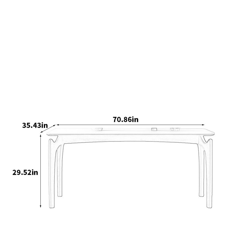 Caddric, H 29,52 po x L 70,86 po x l 35,43 po