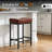 Upholstered Saddle Bar Stools Counter Height Stools Barstools Bar Chairs with Curved Seat & Footrest-1416667908-1416667905