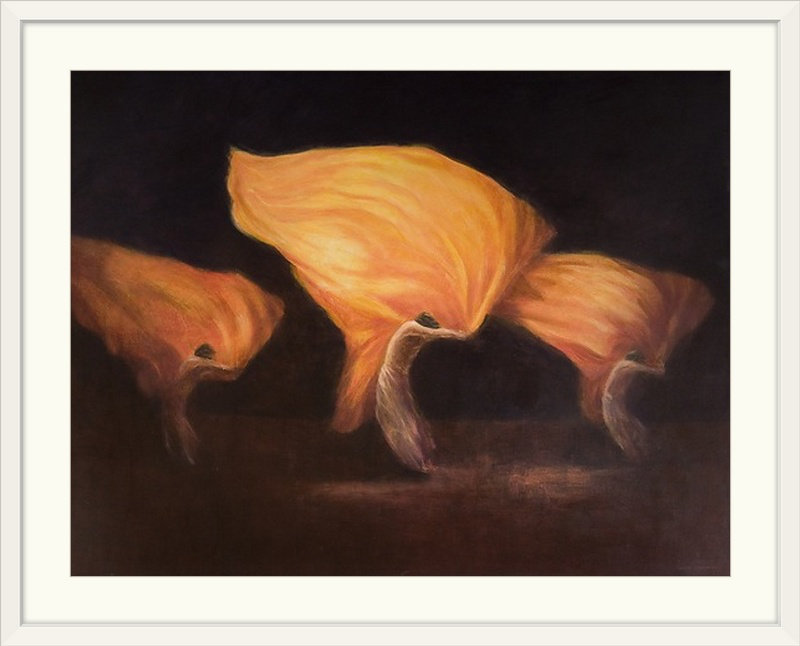 «Dristin Chinese Dancers, 2010» par Lincoln Seligman, reproduction d'art, H 36 po x l 48 po x P 1,5 po, Toile