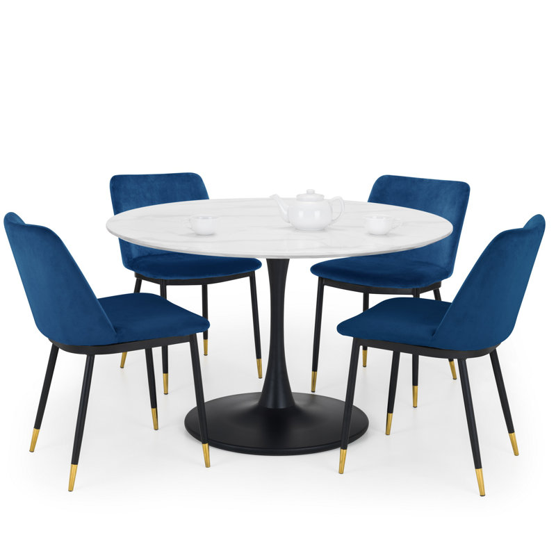 Gerson 4 - Person Dining Set, Blue