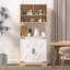 Garde-manger avec 2 portes, garde-manger moderne à 3 niveaux avec tablettes, garde-manger autoportant, garde-manger pour la cuisine, la salle à manger