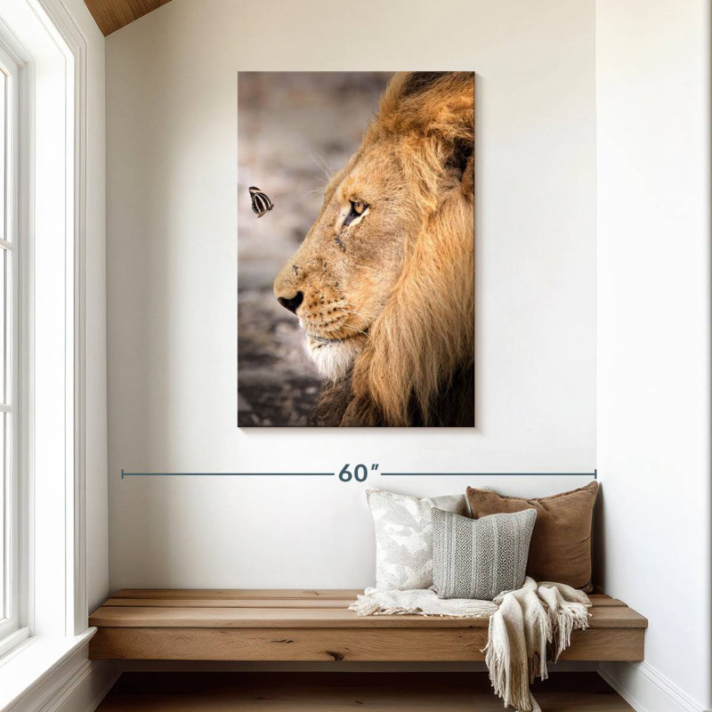 Brampt le lion et le papillon, H 45 po x l 30 po