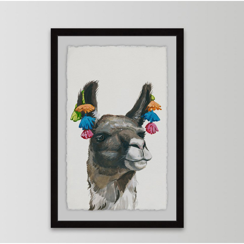 Ear Fringe - Single Picture Frame Painting, 91cm H x 61cm W 