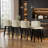 Swivel Upholstered Solid Wood Bar & Counter Stool（Set of 4）-255303104