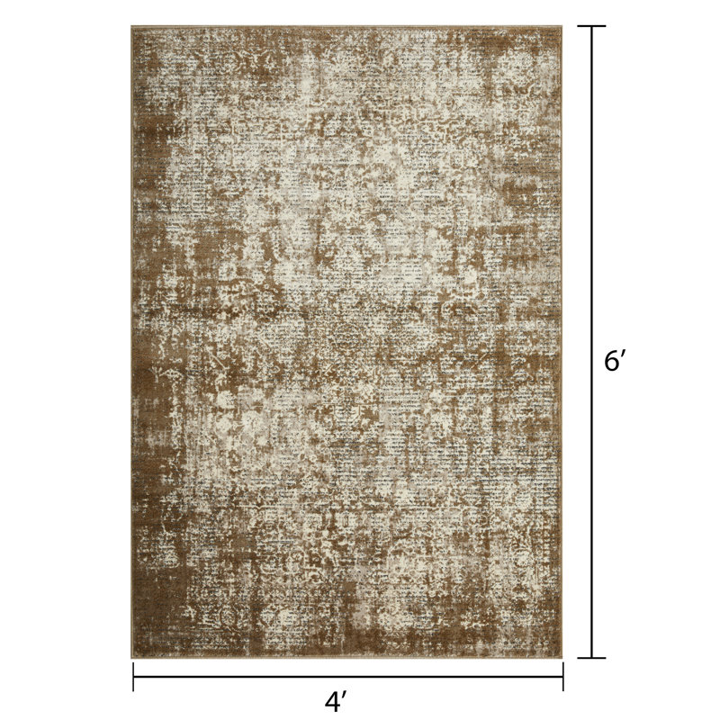 Ariahna Abstract Indoor Rug, Rectangle 4' x 6'
