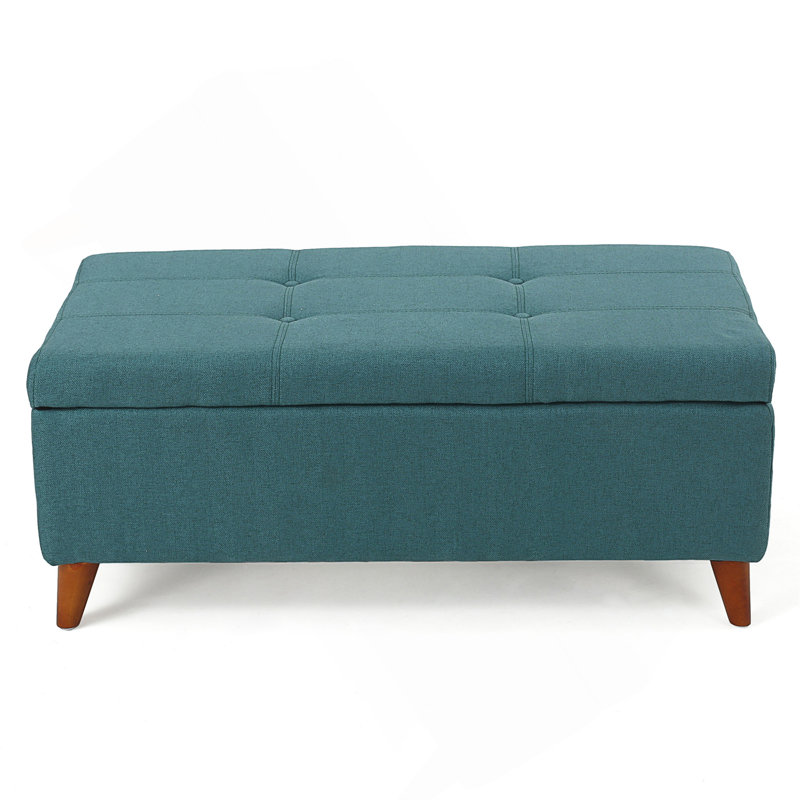 Tallu Upholstered Ottoman, Teal