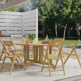 Outdoor 7 - Piece Teak Dining Set