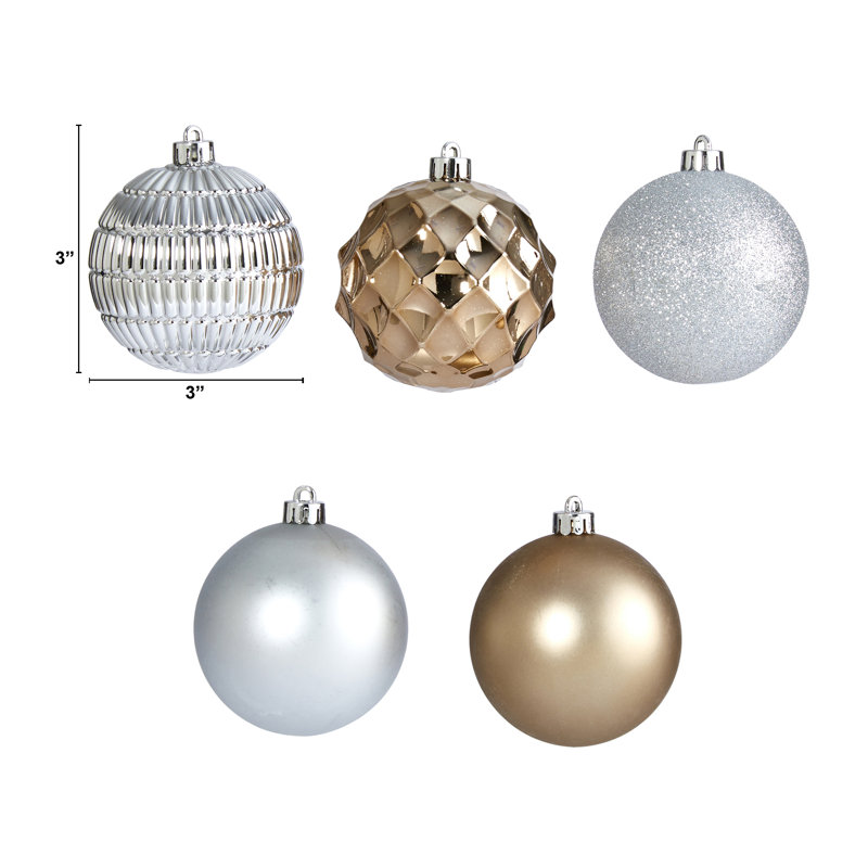 Ensemble de boules de Noël 40 pièces, Argent