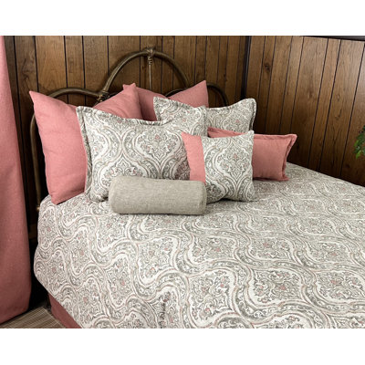 Marsala pink medallion daybed set