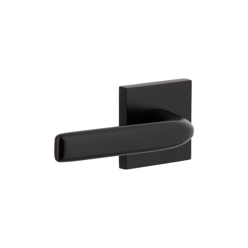 Viaggio Circolo Rosette Double Dummy, Modern Industrial Lever Handle, Square, Satin Black