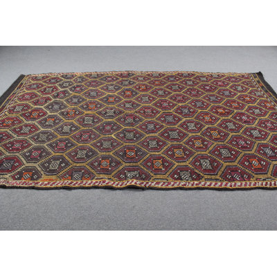 Grand tapis kilim brodé Anatolian