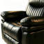 Fauteuil inclinable manuel en similicuir de 40 po de largeur, dossier et accoudoirs rembourrés-1014618835
